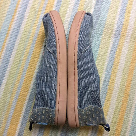 ⭐ Toms Blossom Slub Chambray shoes size 10 - Picture 7 of 9